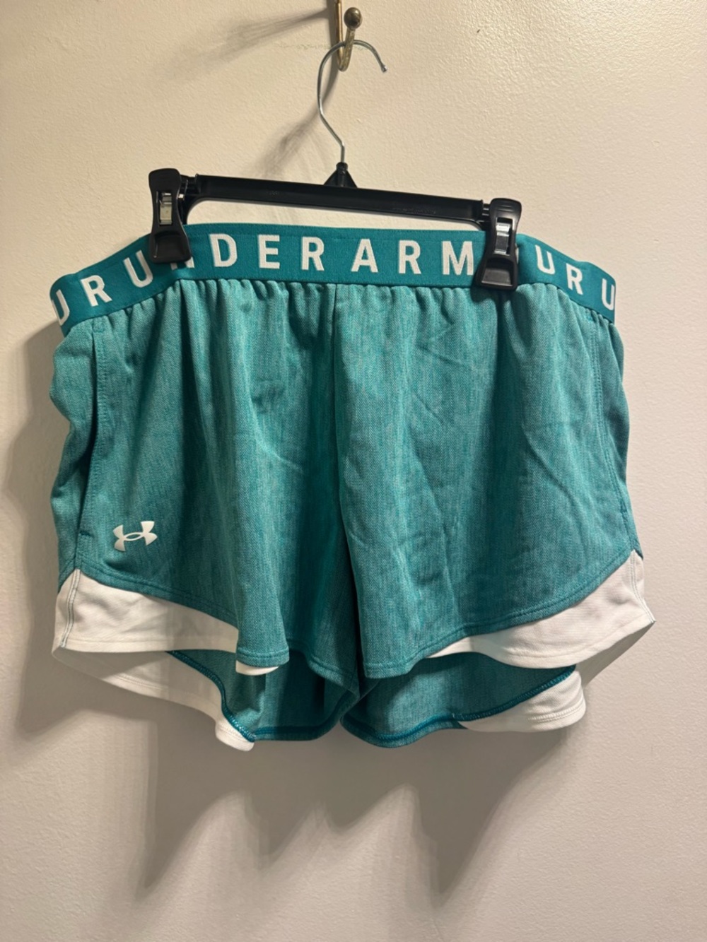 *Under Armour Teal Athletic Shorts with White Trim